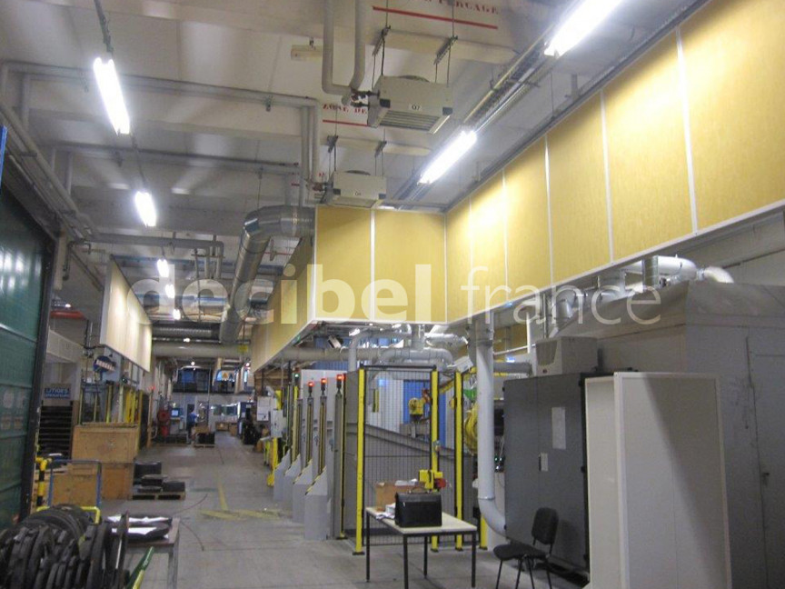 Aéronautique, insonorisation d’une extension d’un atelier dans le rhône (69)