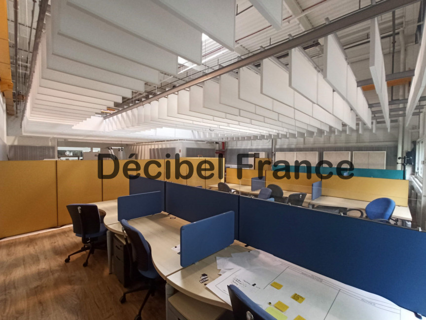 Traitement acoustique d'un Open space en milieu industriel à Limours en Ile-de-France