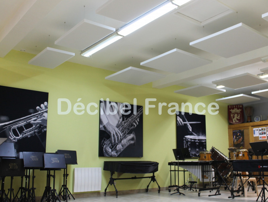 Traitement acoustique d'une salle de répétition municipale dans le Nord-Pas-de-Calais