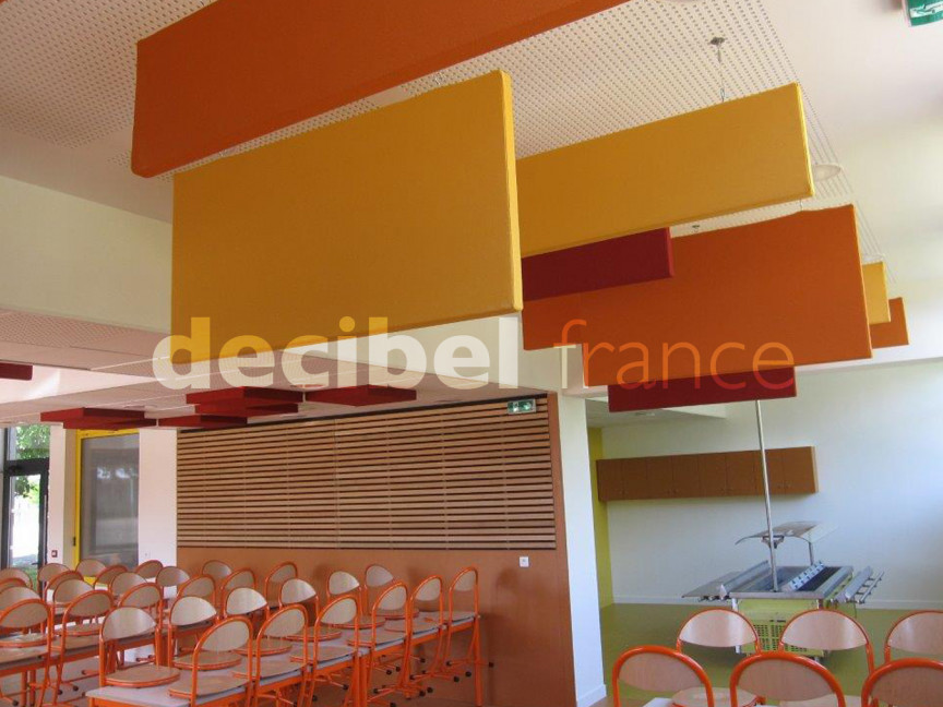 Traitement acoustique salle de restauration (69)