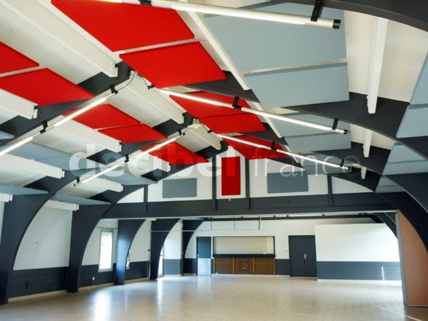 Traitement acoustique salle polyvalente de richardménil (54)